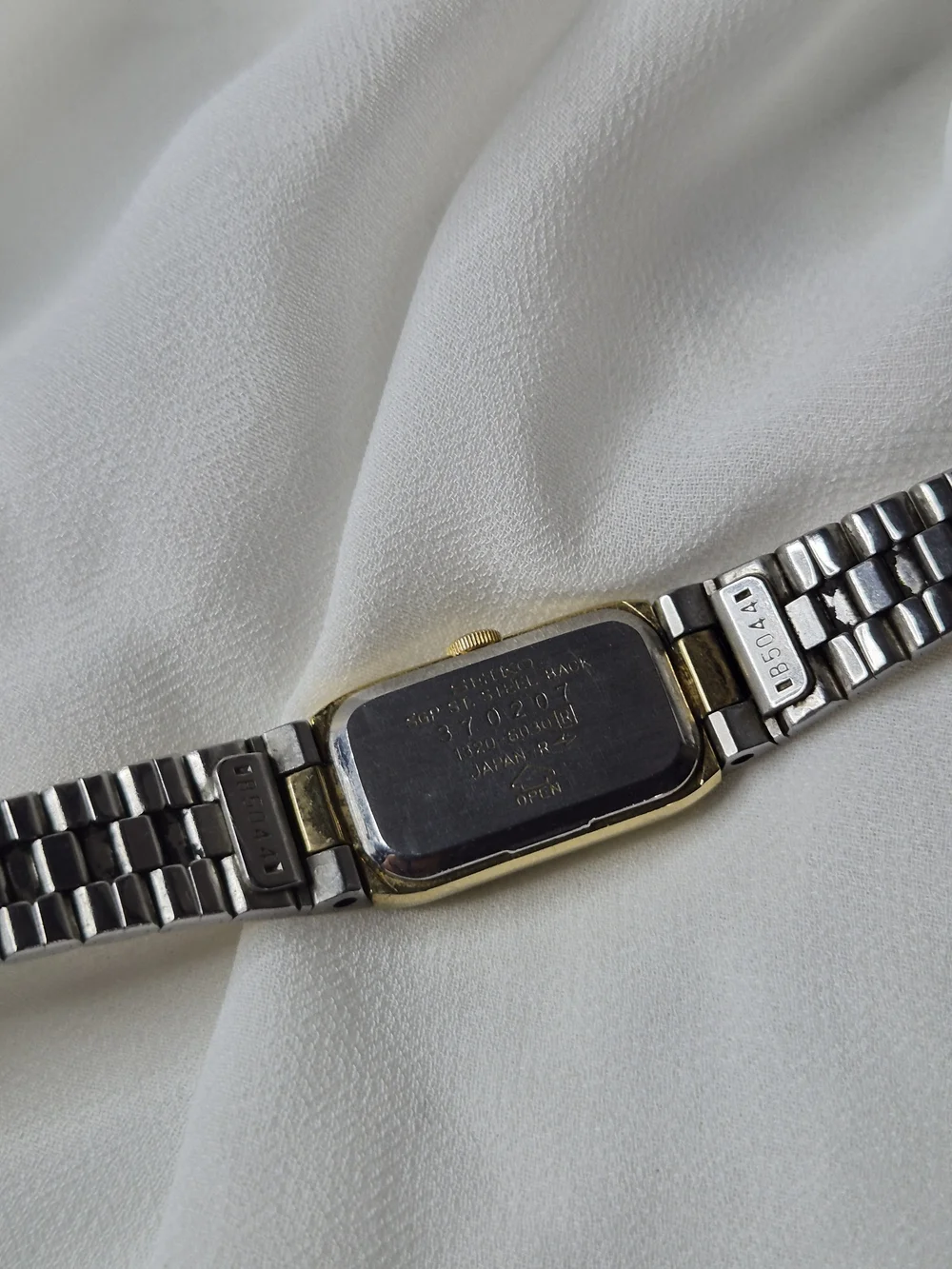 Seiko Women’s Gold-Tone Rectangular Bracelet Watch